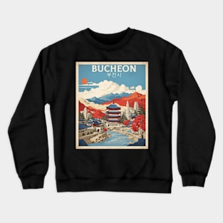 Bucheon South Korea Travel Tourism Retro Vintage Crewneck Sweatshirt